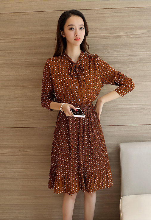 WD7461 Pretty Dress Brown