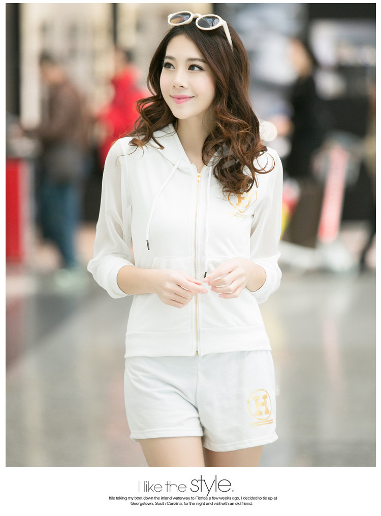 WT7464 Fashion Top and Pant White (1 Set)