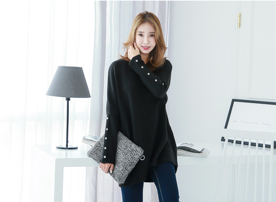 WT7465 Korea Fashion Top Black