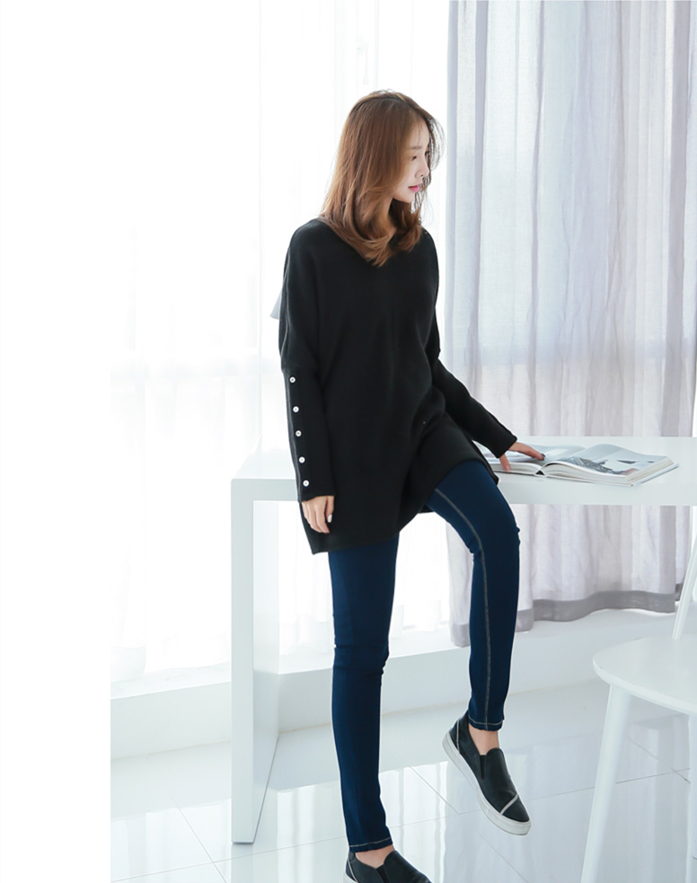 WT7465 Korea Fashion Top Black