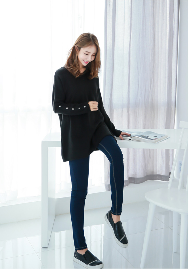 WT7465 Korea Fashion Top Black