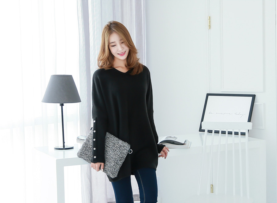 WT7465 Korea Fashion Top Black