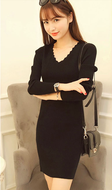 WD3762 Sexy Dress Black