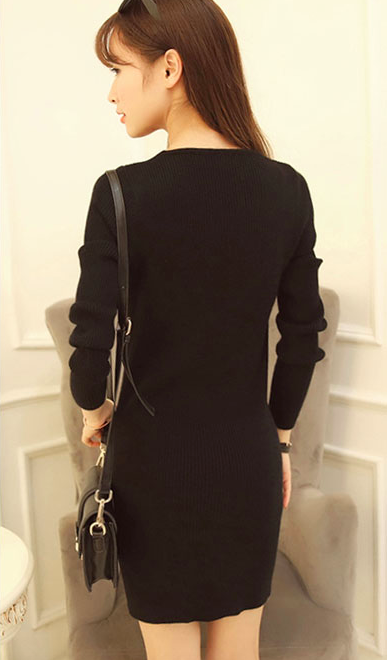 WD3762 Sexy Dress Black