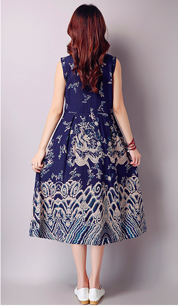 WC3770 Elegant Fashion Cheongsam Blue