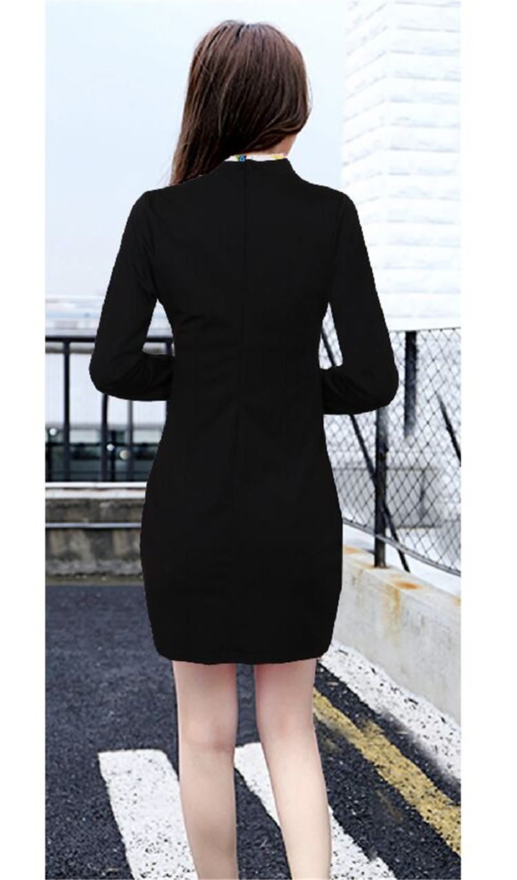 WD7481 Elegant Cheongsam Black