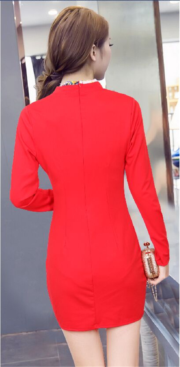 WD7481 Elegant Cheongsam Red