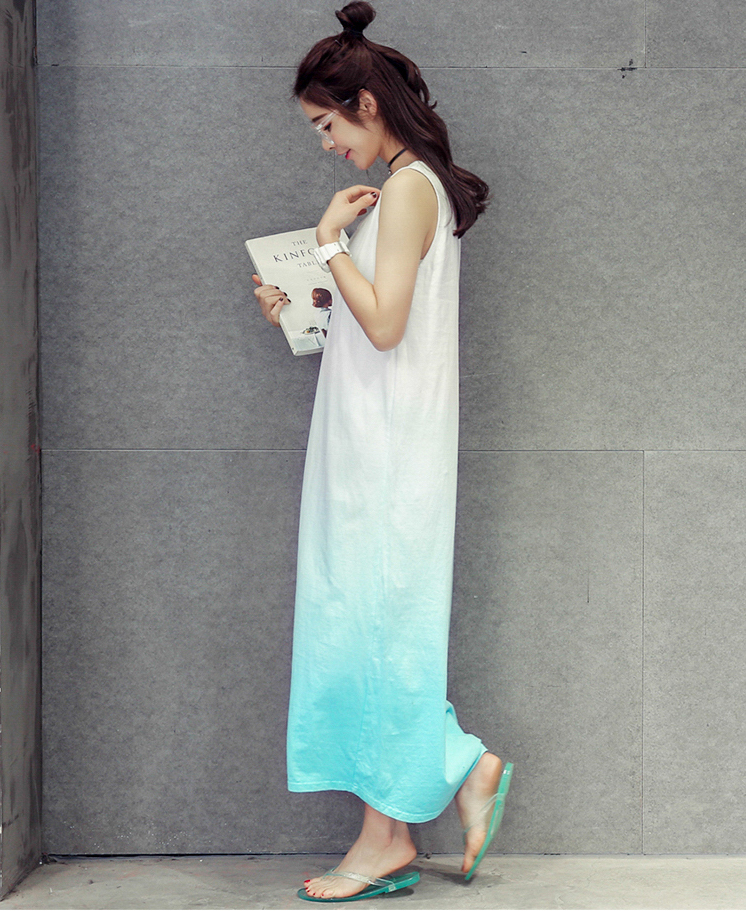 WD7495 Fashion Dress Light Blue