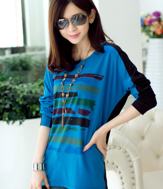 WT7513 Fashion Top Blue