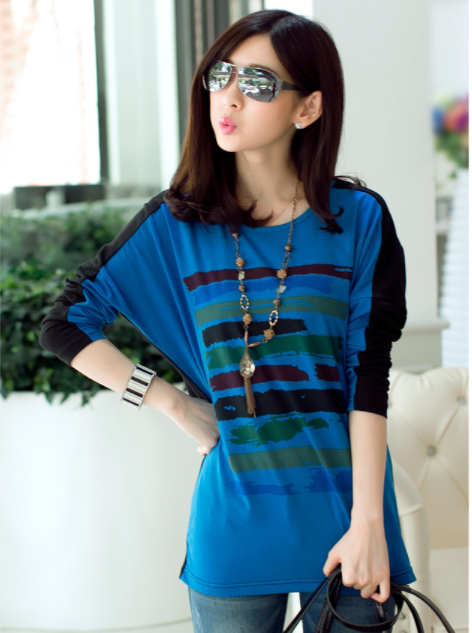 WT7513 Fashion Top Blue