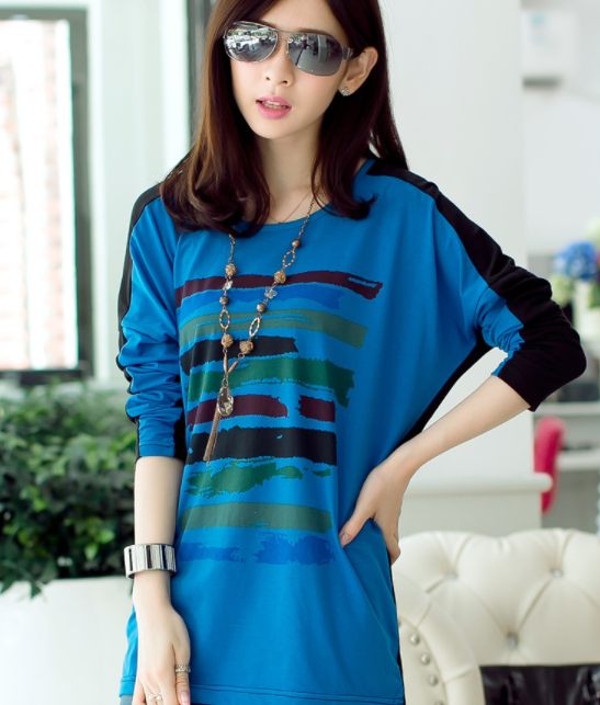 WT7513 Fashion Top Blue