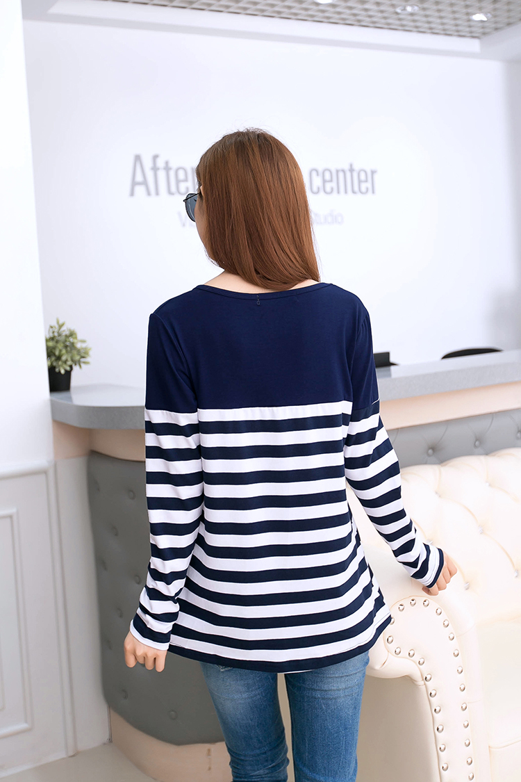 WT7514 Fashion Stripe Top White