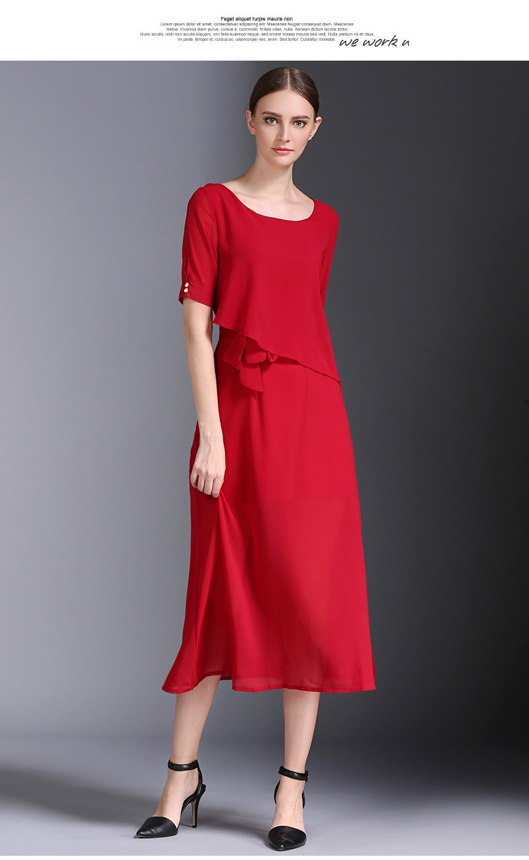 WD7518 Europe Fashion Dress Red