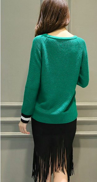 WD7523 Knit Top Green
