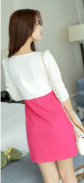 WD3780 Charming OL Dress Pink
