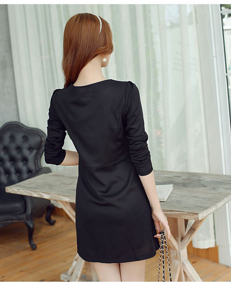 WD3783 Charming OL Dress Black