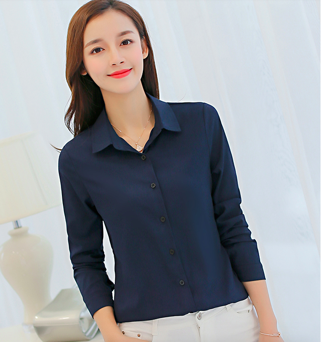 WT3798 Fashion OL Top Dark Blue