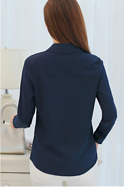 WT3798 Fashion OL Top Dark Blue