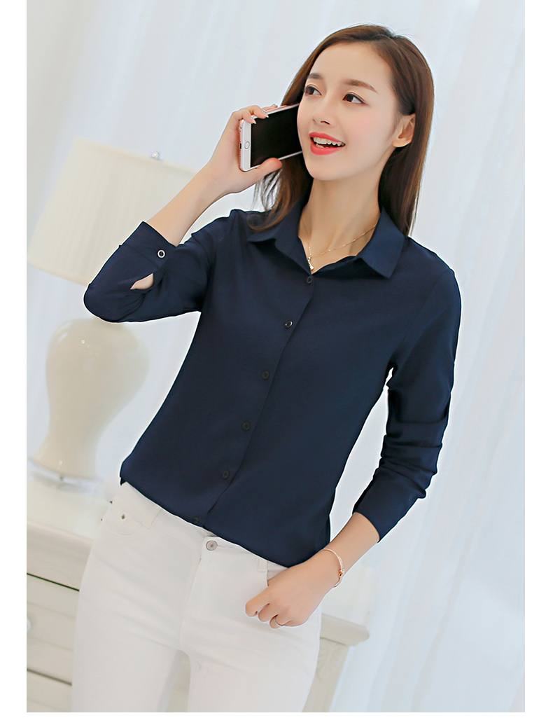 WT3798 Fashion OL Top Dark Blue