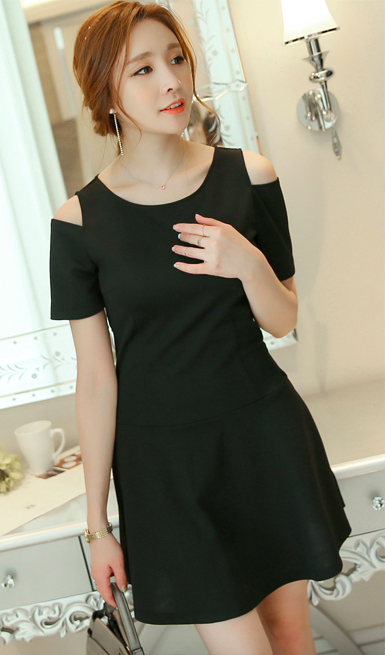 WD3801 Charming OL Dress Black