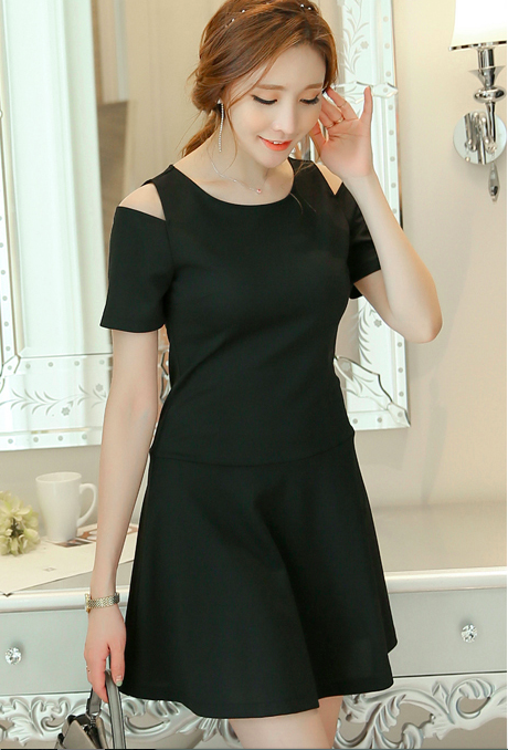 WD3801 Charming OL Dress Black