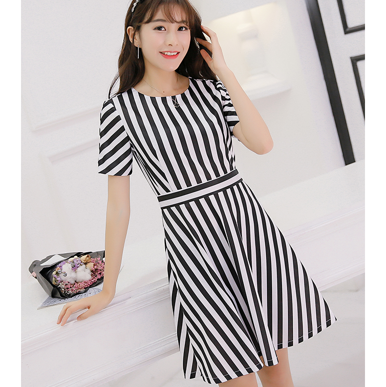 WD3803 Stylish Dress Stripe