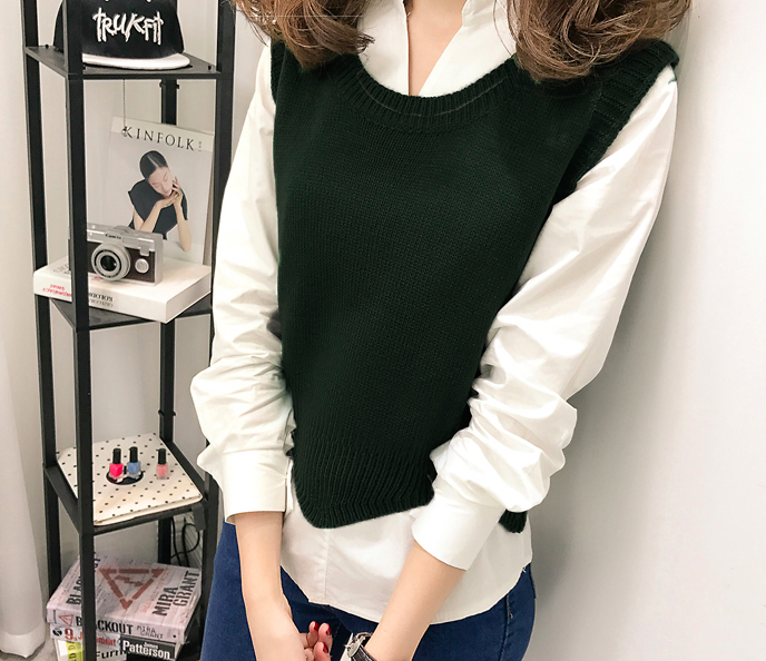 WT3808 Fashion Two Pieces Top Black (1 Set)