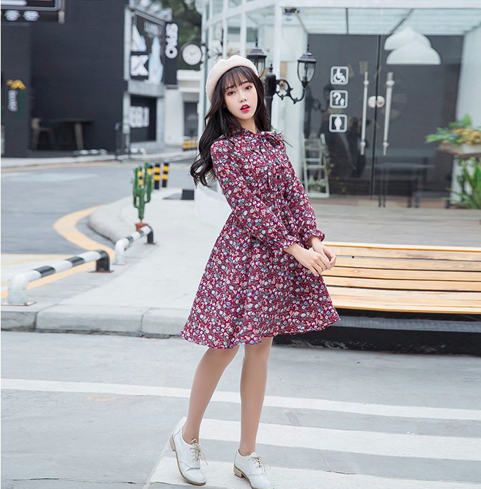 WD7561 Pretty Floral Dress As Picture