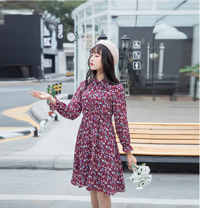 WD7561 Pretty Floral Dress As Picture