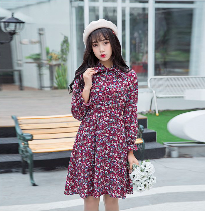 WD7561 Pretty Floral Dress As Picture