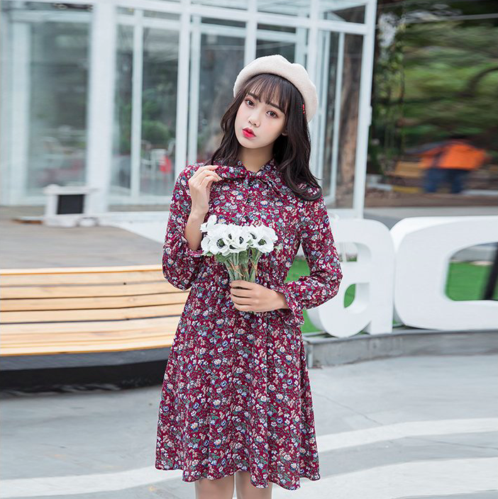 WD7561 Pretty Floral Dress As Picture
