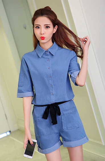 WP7564 Fashion Jumpsuit Light Blue