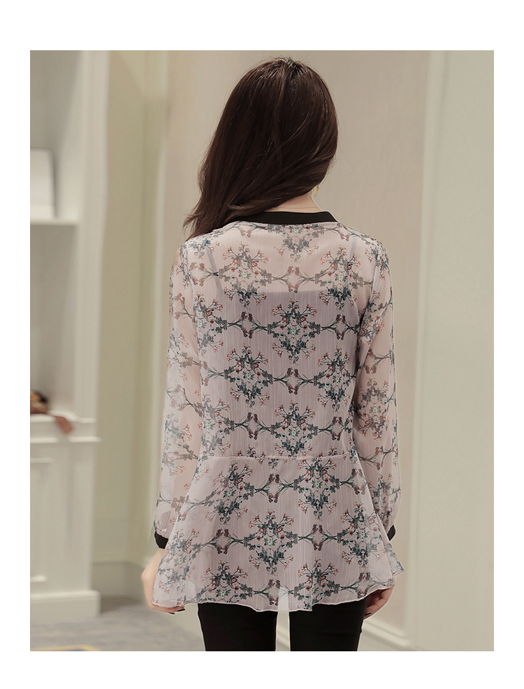WT7584 Two Pieces Chiffon Top Grey