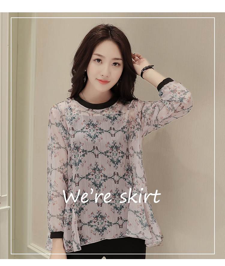 WT7584 Two Pieces Chiffon Top Grey