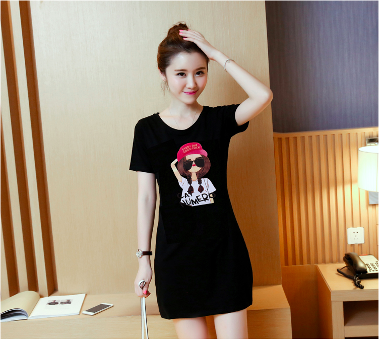 WD7588 Fashion Dress Black