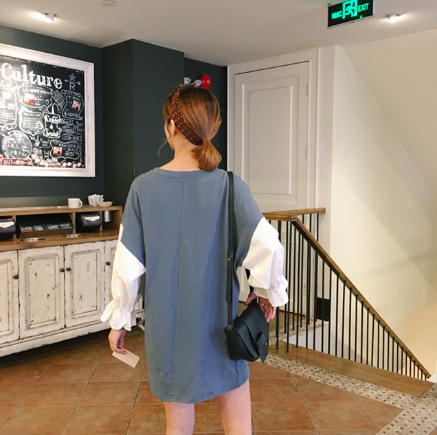 WD7591 Korea Trendy Dress Grey