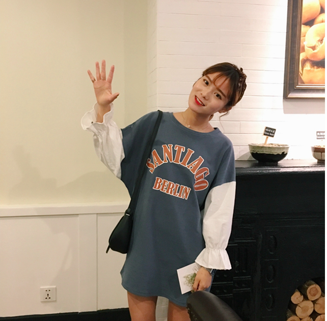 WD7591 Korea Trendy Dress Grey