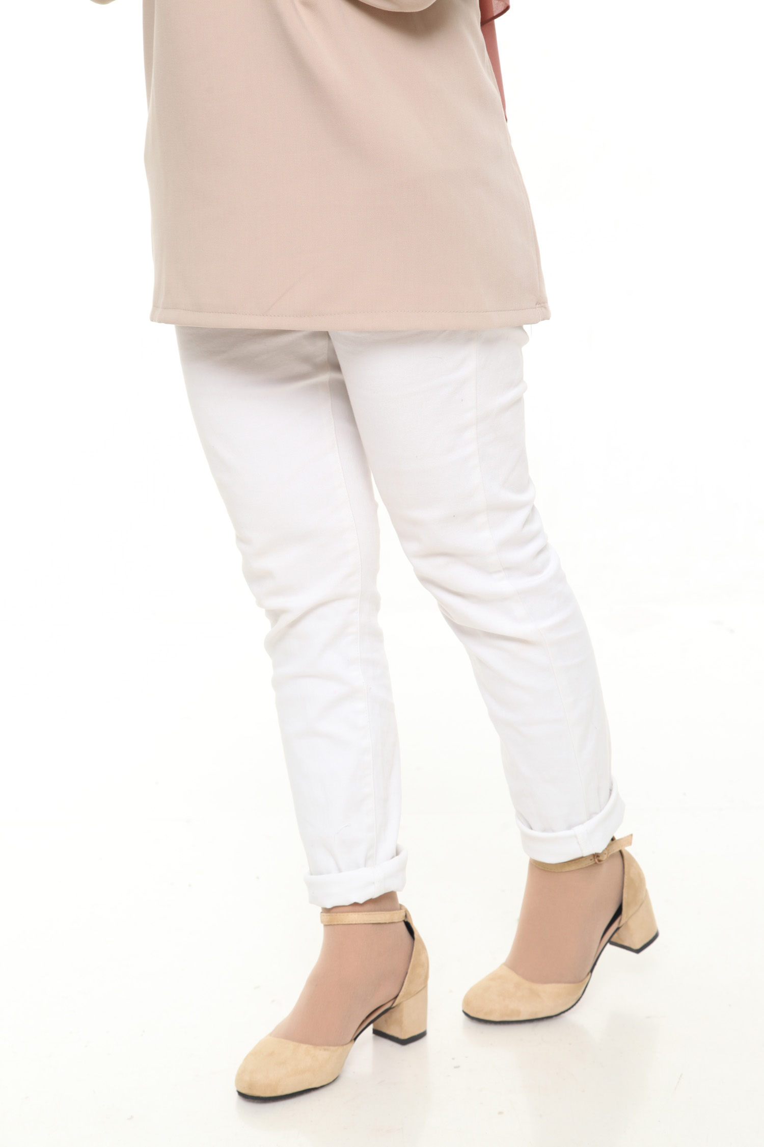 HA023 Clog Heels Beige