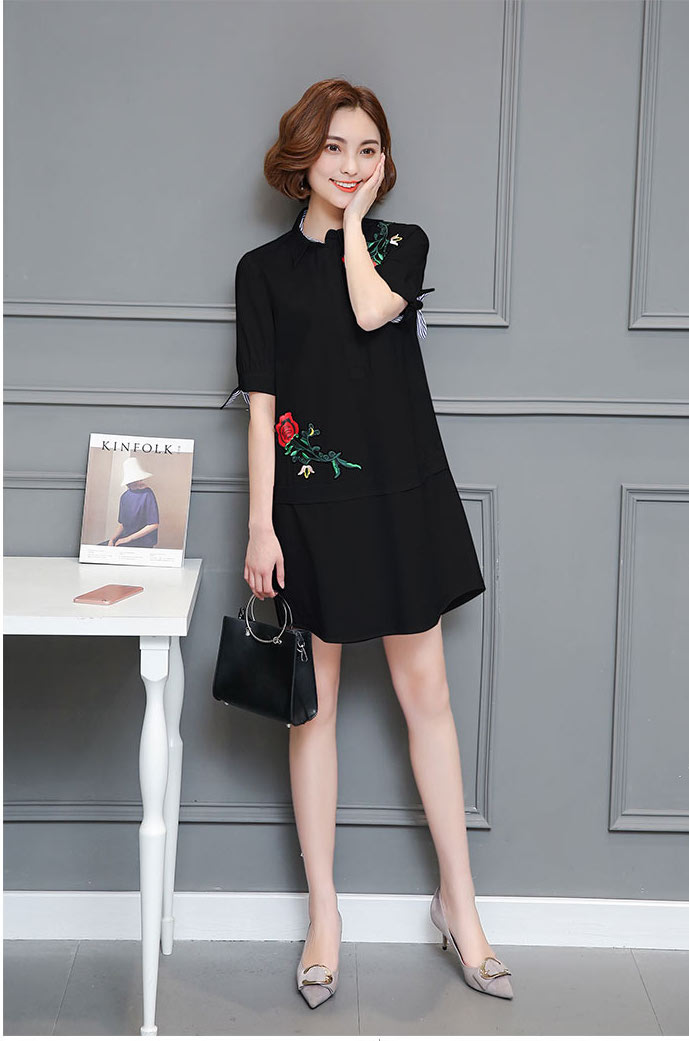 WD3816 Korea Fashion Dress Black