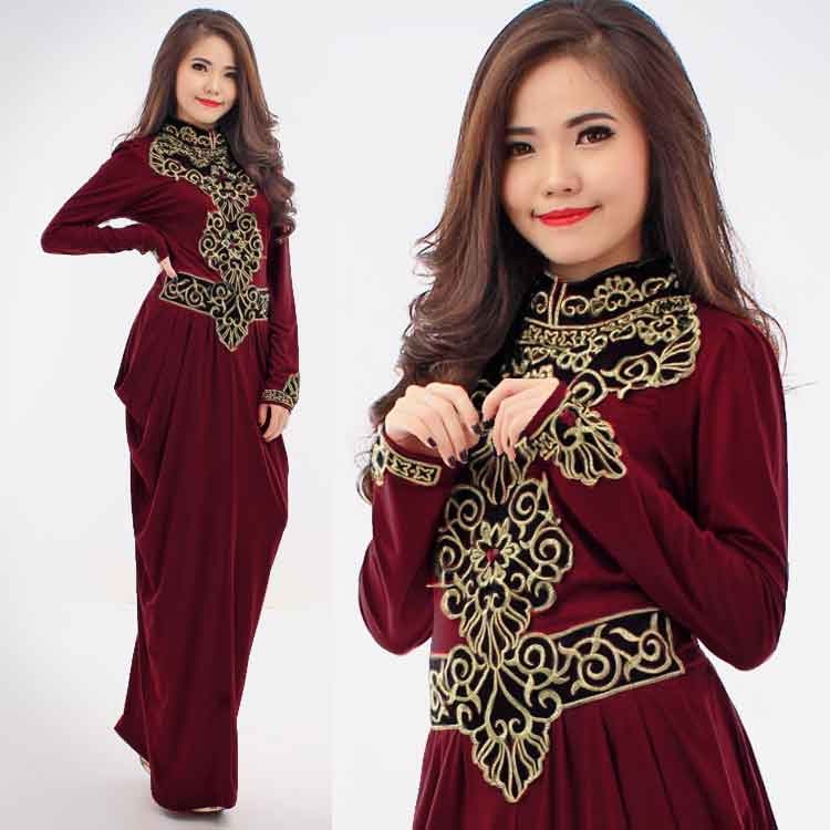 JW5002 Quality Jubah Dress Maroon