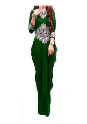 JW5003 Quality Jubah Dress Green