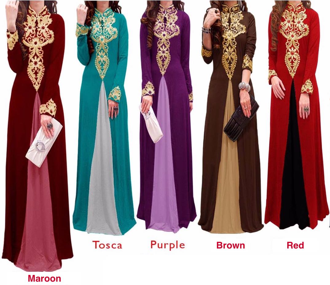 JW5004 Quality Jubah Dress Brown