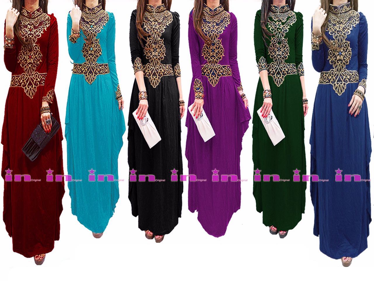 JW5006 Korea Jubah Dress Purple