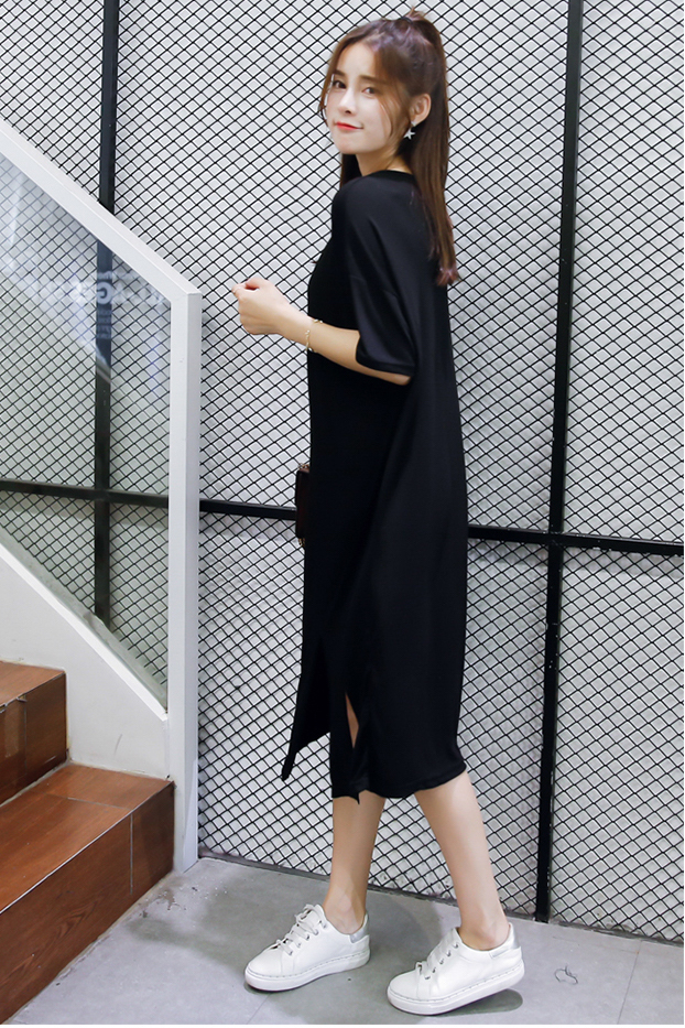 WD7593 Stylish Casual Dress Black
