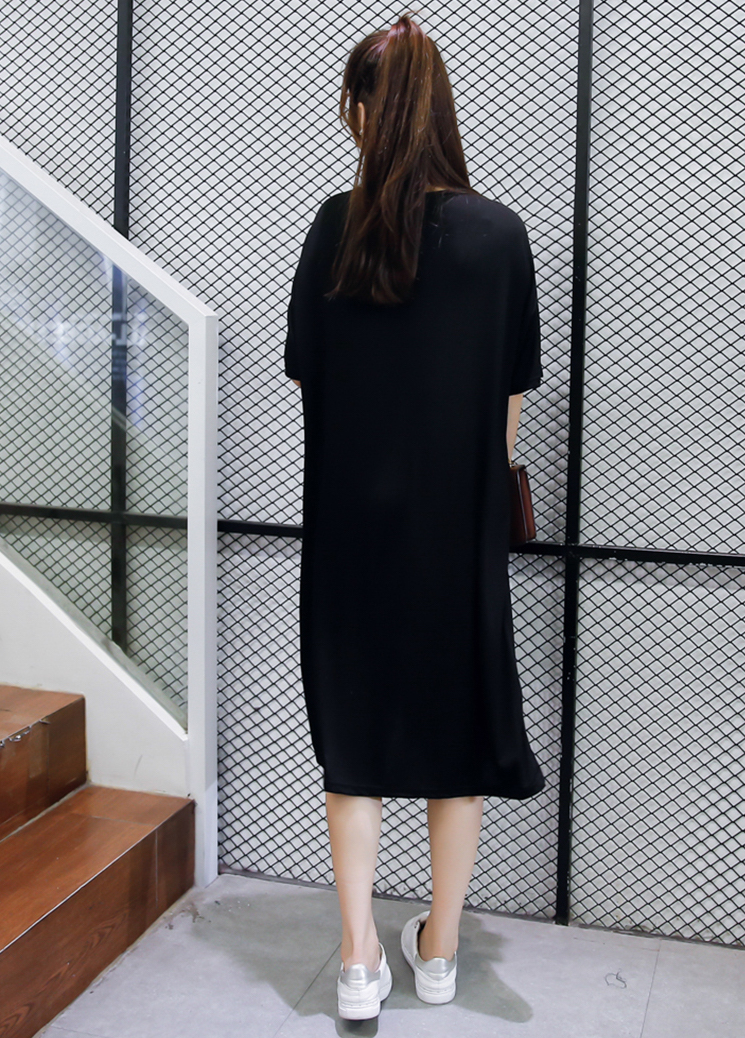 WD7593 Stylish Casual Dress Black