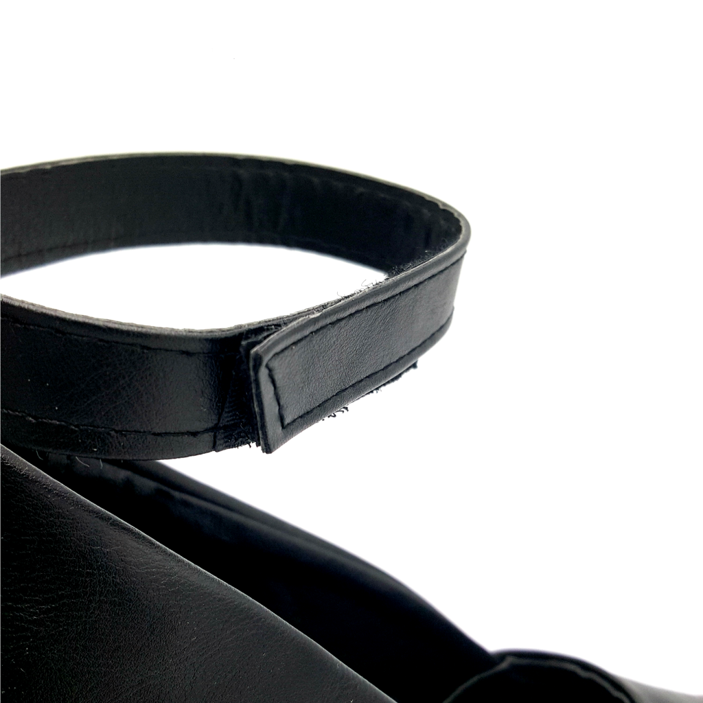 HA036 Strap Ankle Clogs Black