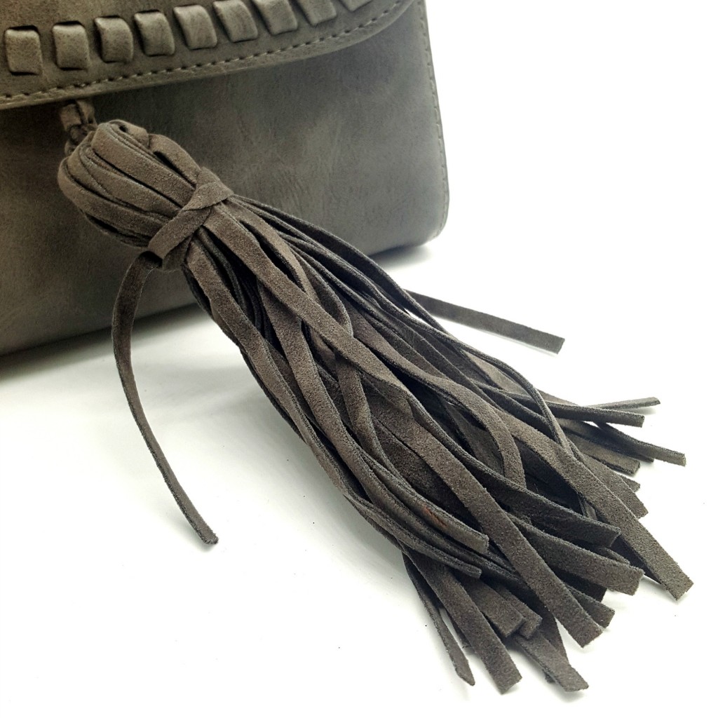 HA047 Tassels Tote Bag Grey