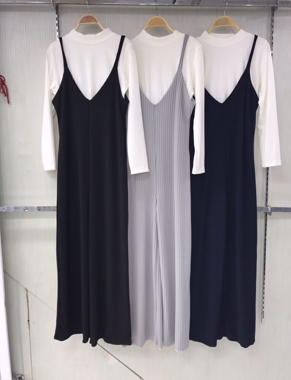 JW5008 Slit Jumpsuit & Top Set Black