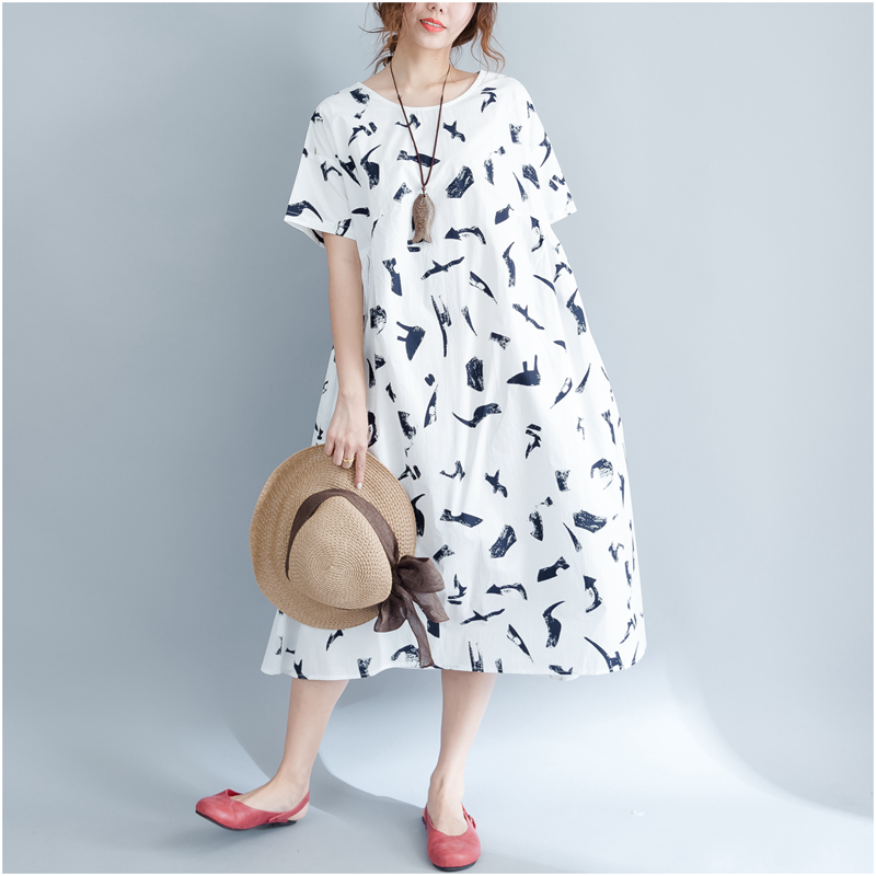 VW8118 Casual Dress White