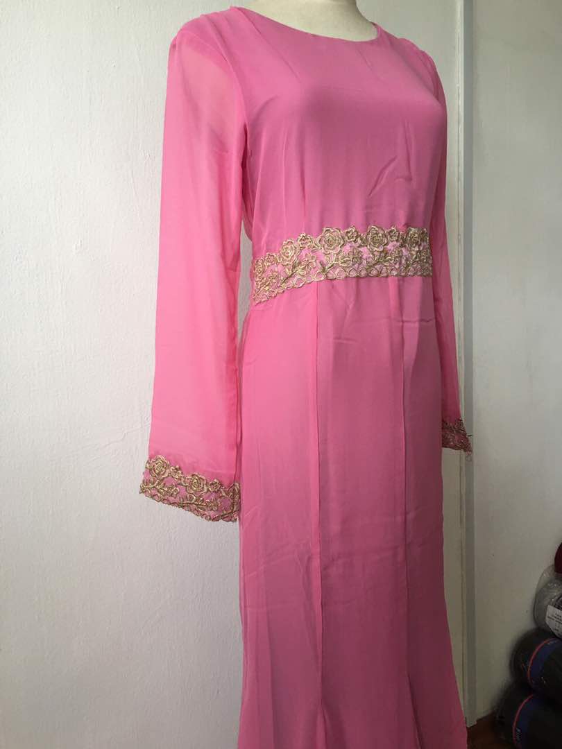 JW5009 Lace Mermaid Dress Pink